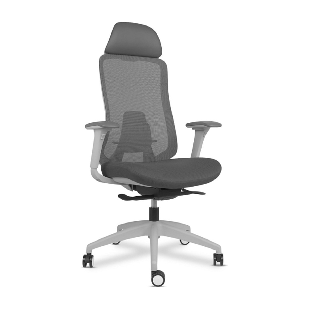 Silla ergonómica de oficina modelo FEDO con respaldo de malla y brazos 4D
