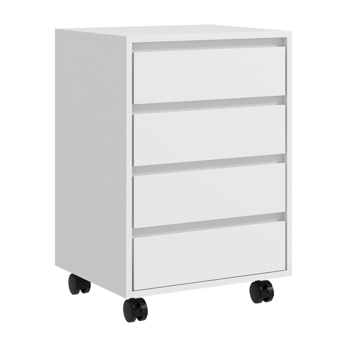 Cajonera de oficina URBASA blanca con 4 cajones y ruedas