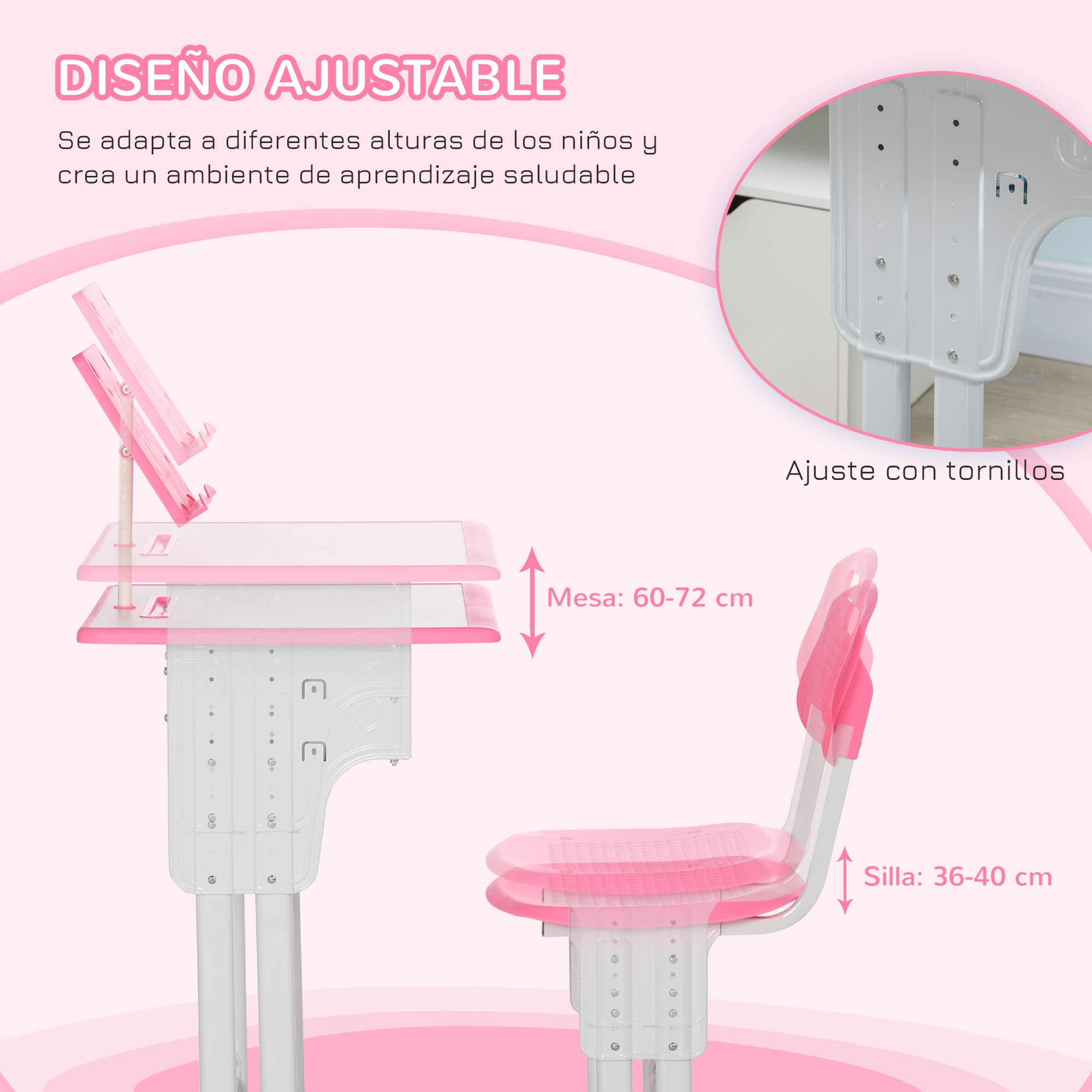 Altura regulable del escritorio infantil MINI