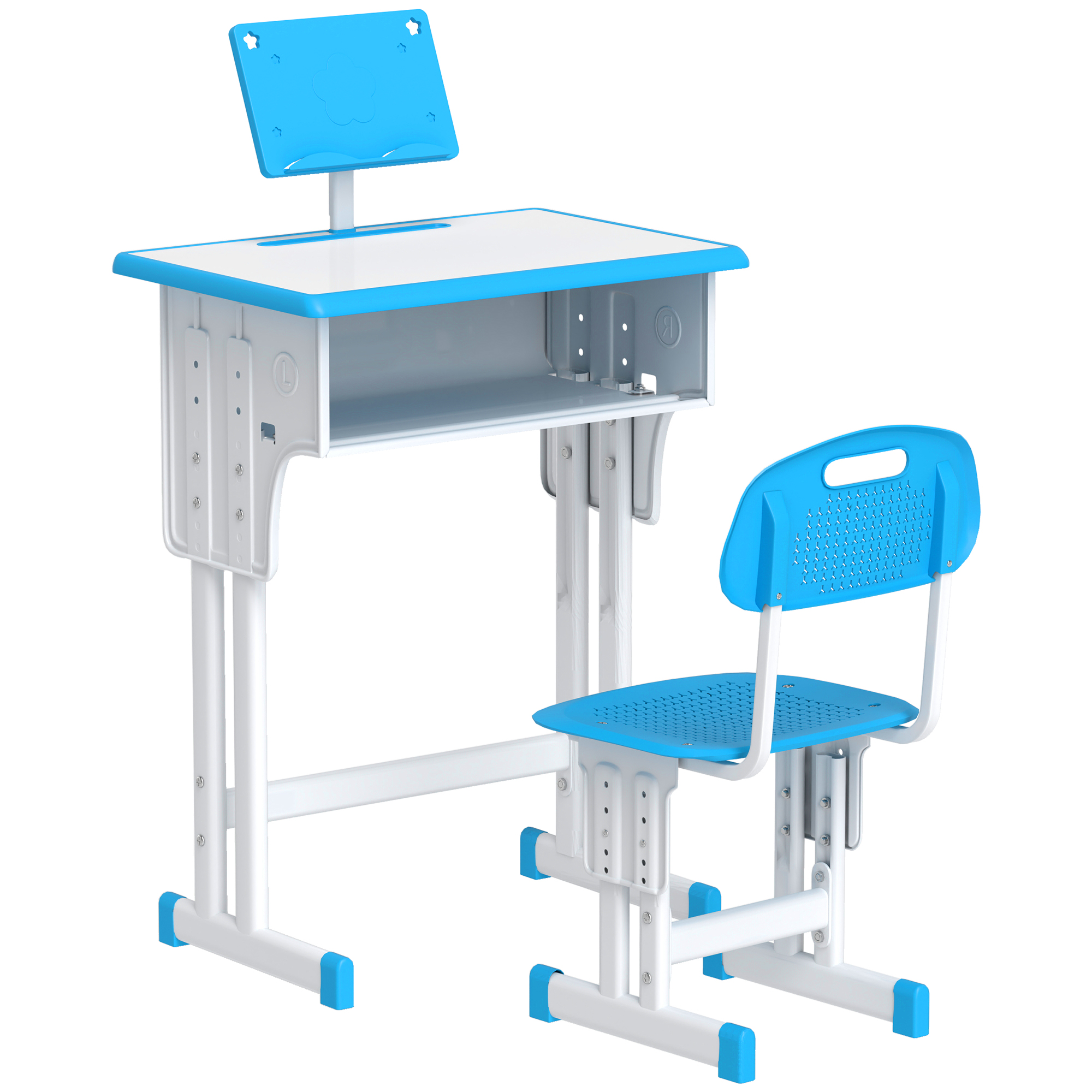 Conjunto de escritorio y silla infantil MINI, color azul