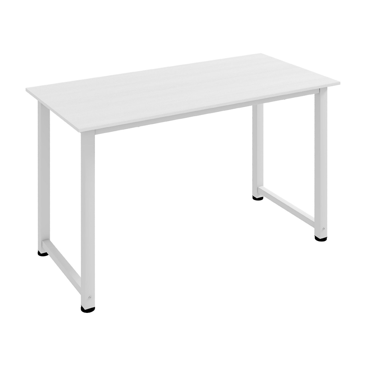 Mesa de escritorio blanca EBRO de 120x60 cm con estructura de acero