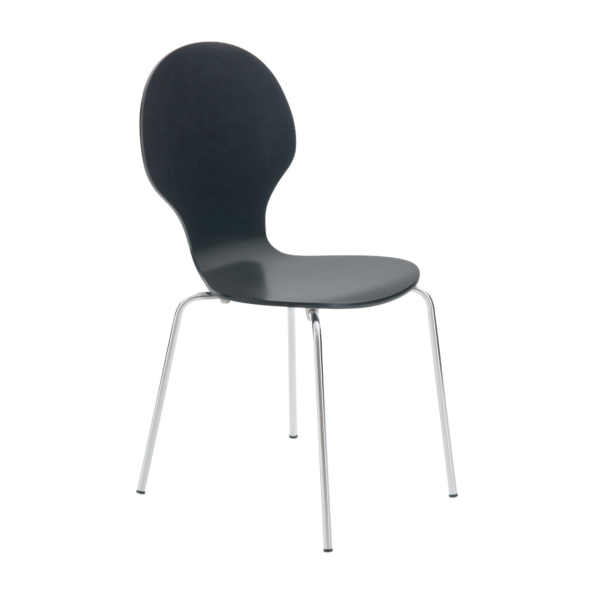 Silla apilable de madera BARBASTRO negra