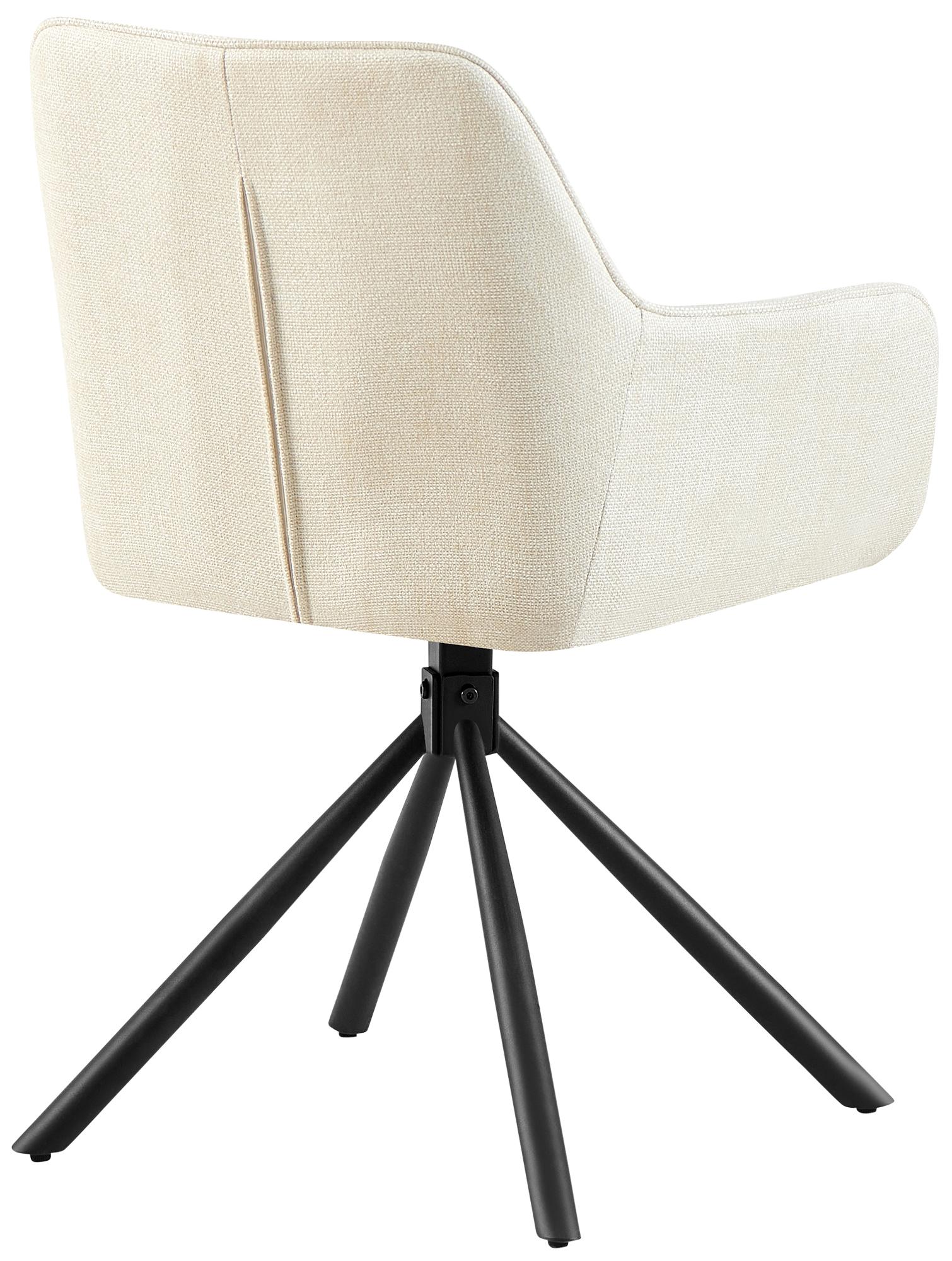Silla de comedor giratoria FRAGA en crema