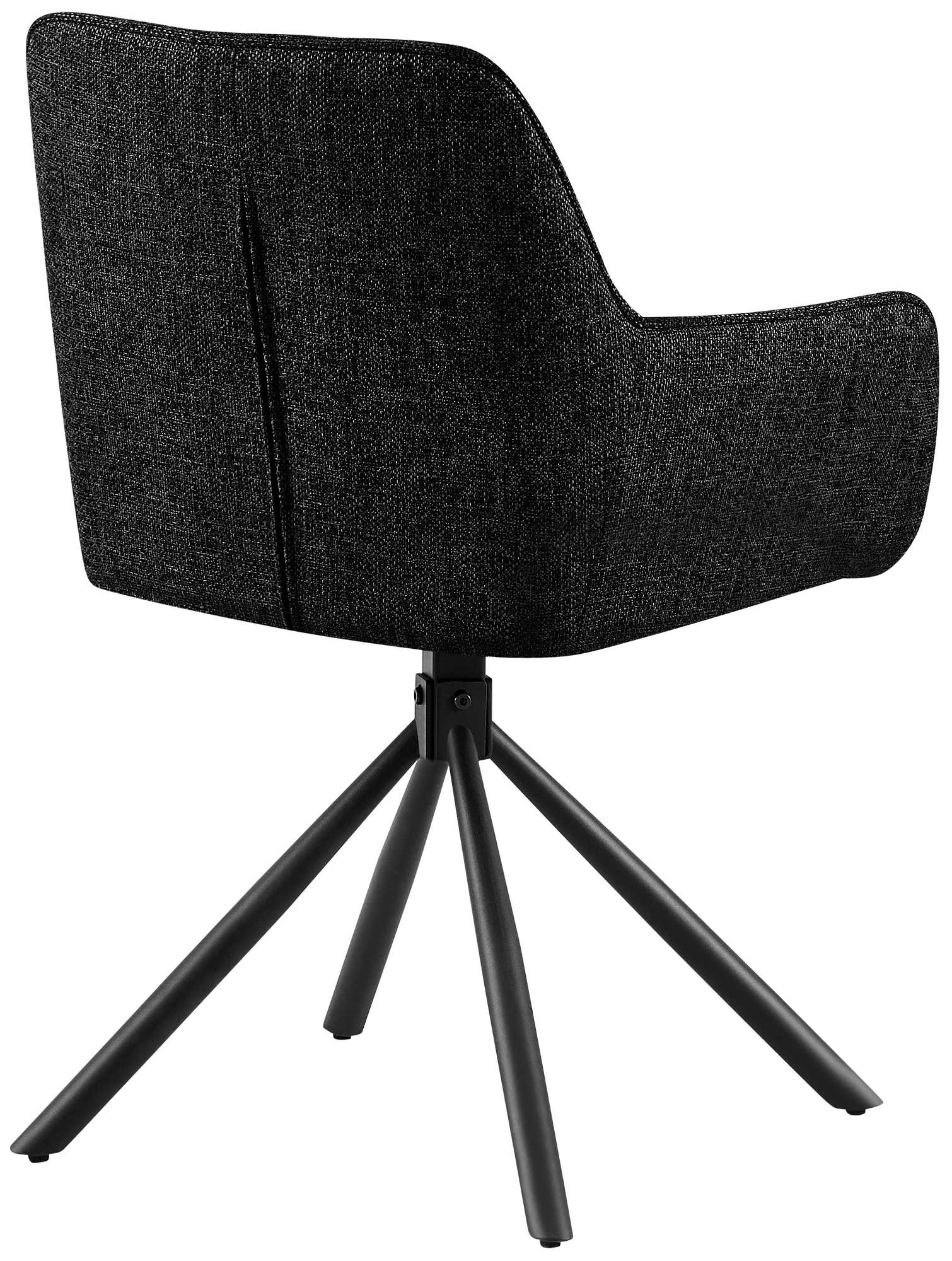 Silla de comedor giratoria FRAGA en negro