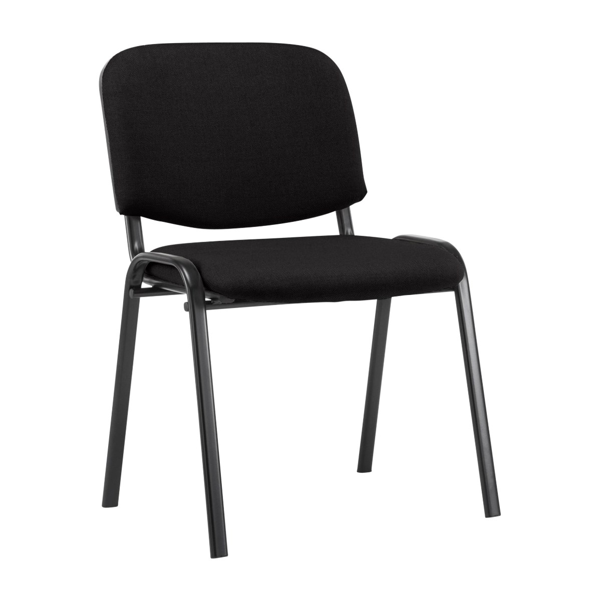 Silla de conferencia apilable TARAZONA en tela negro