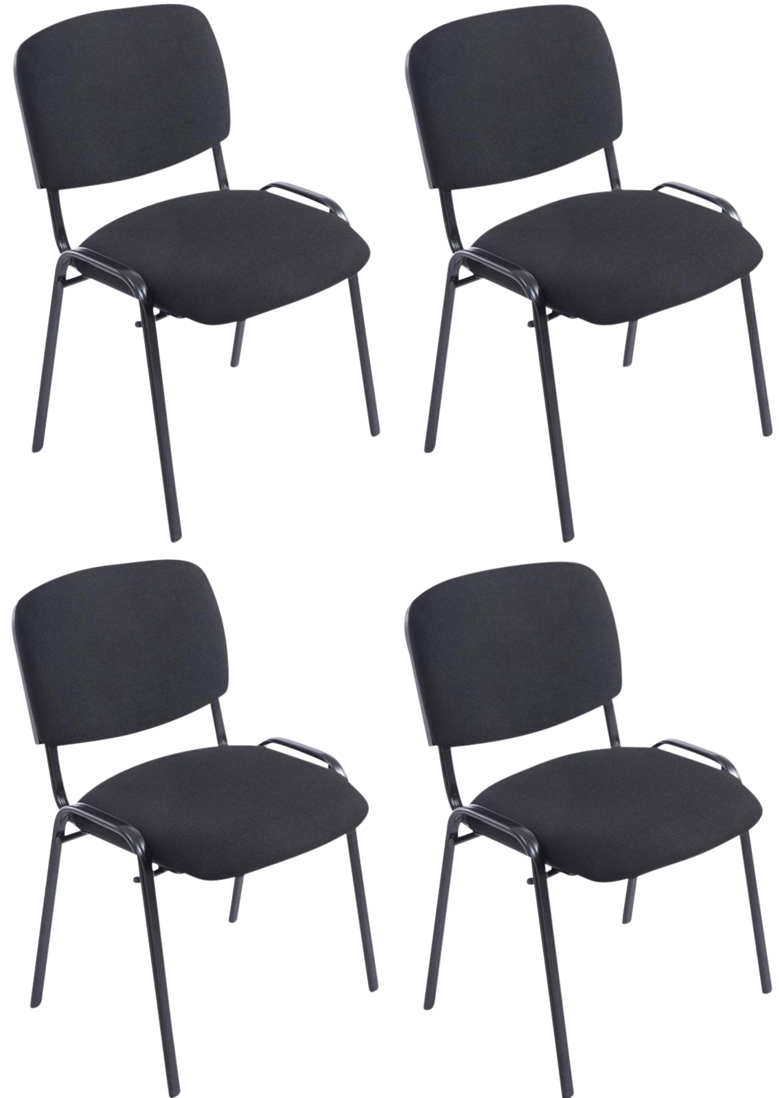 Silla de conferencia XL CALATAYUD negra, pack de 4