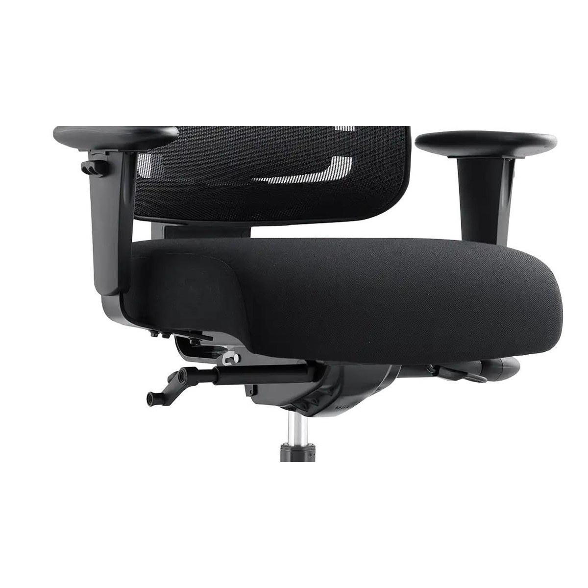 Asiento de 9 cm, brazos regulables y mecanismo sincro de la silla de oficina 24 horas ATLAS