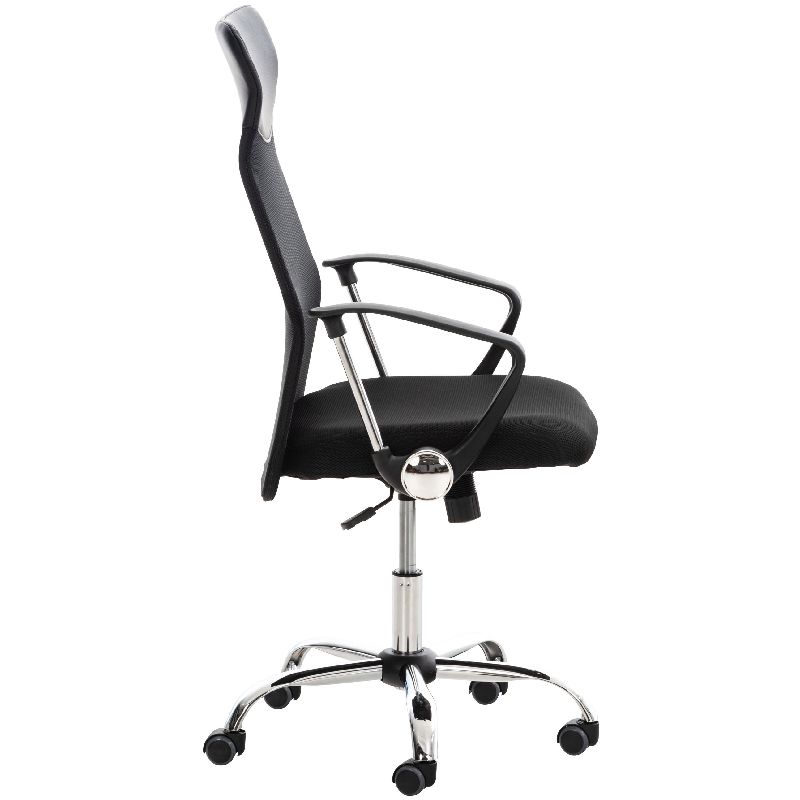 silla de oficina negra con brazos