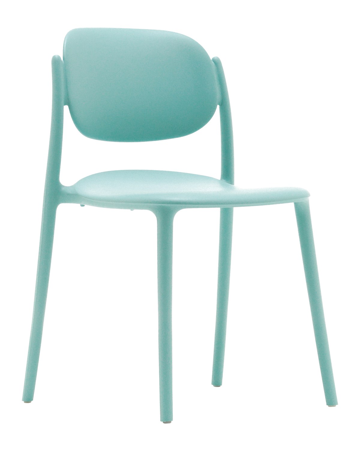 Silla de terraza MARINA de polipropileno reciclado en color azul cielo