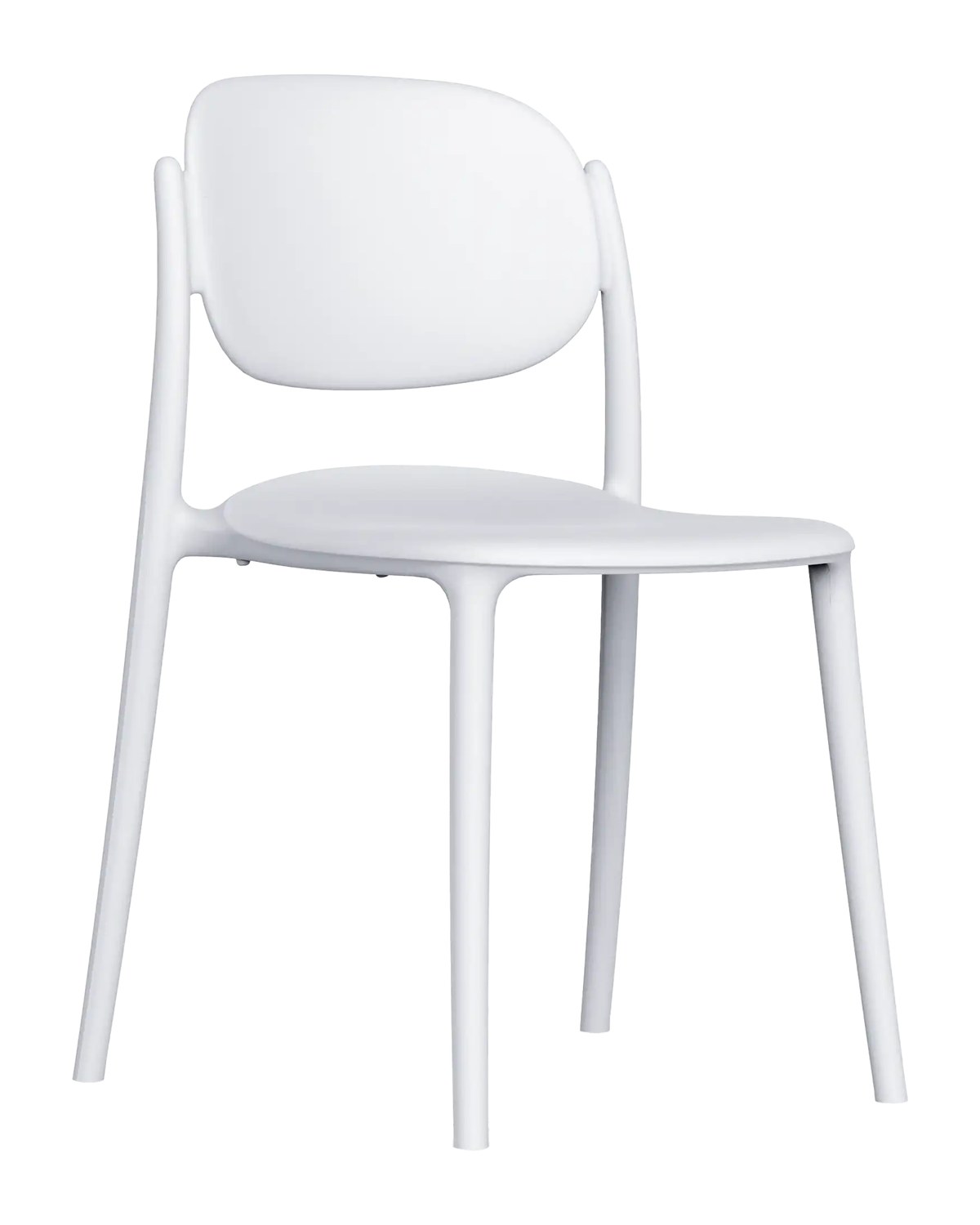 Silla de terraza MARINA de polipropileno reciclado en color blanco