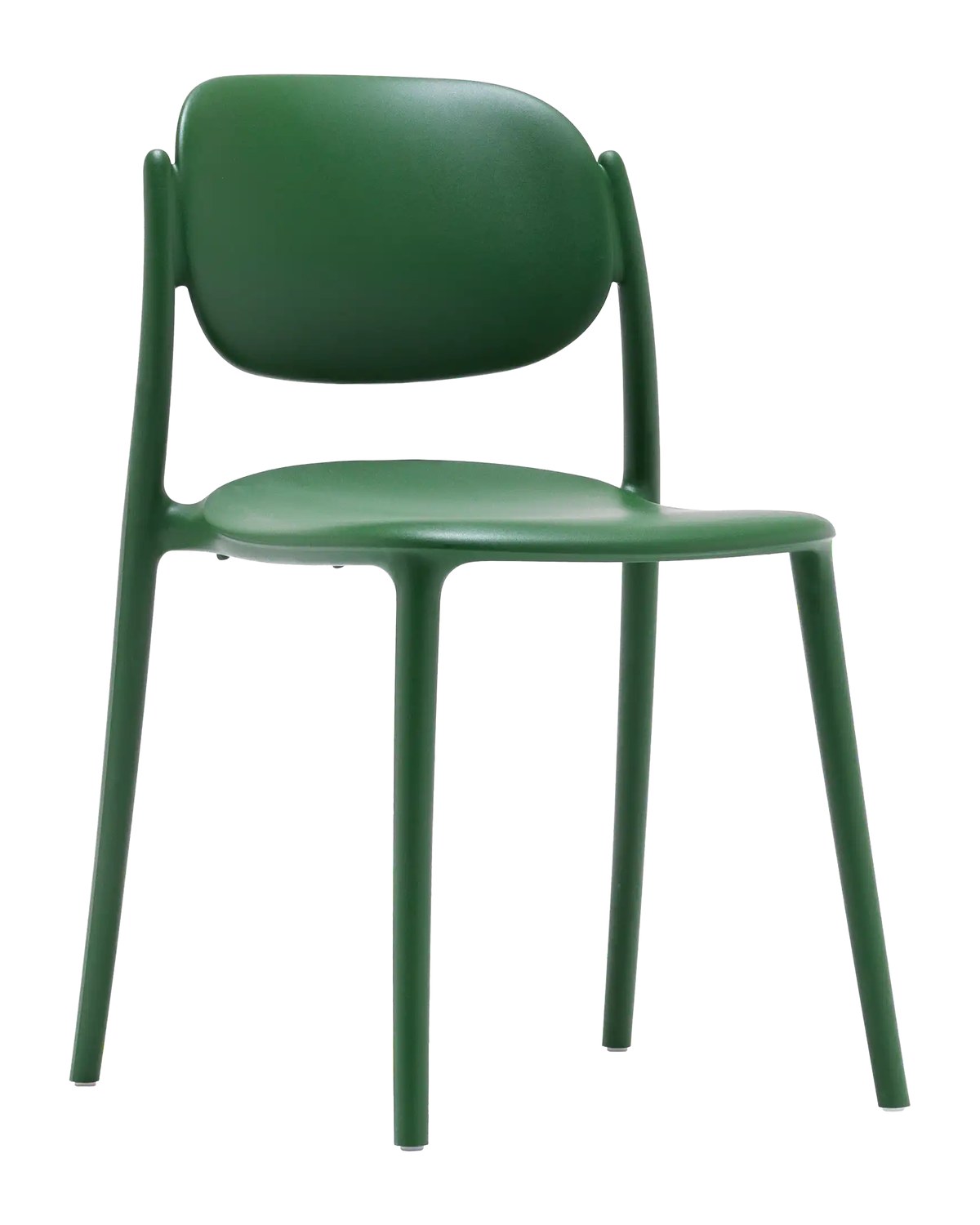 Silla de terraza MARINA de polipropileno reciclado en color verde oscuro