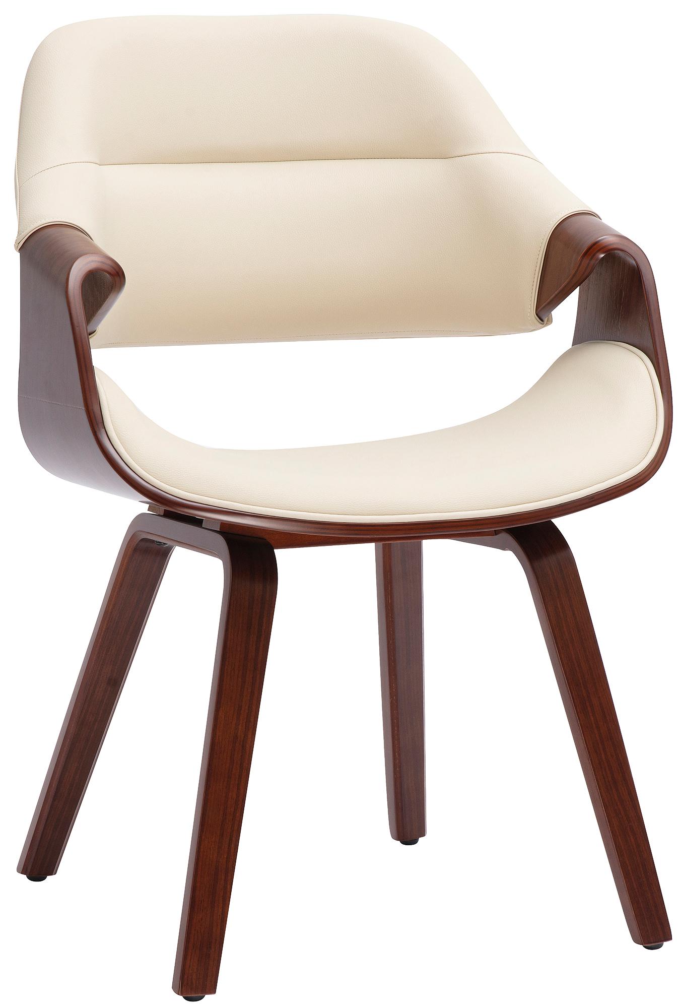 Silla de diseño con brazos TORLA en crema