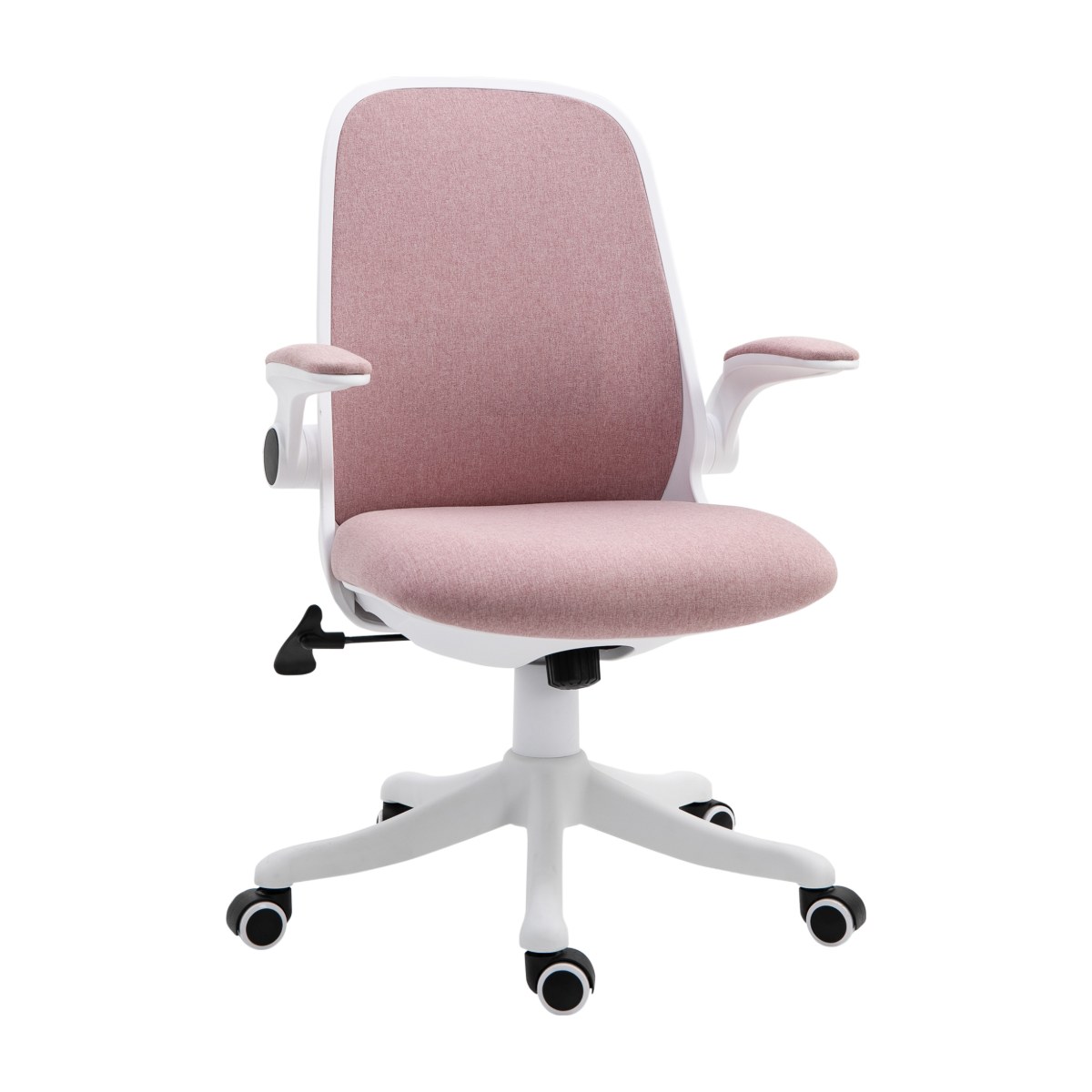 Silla de escritorio para niña ELENA, rosa con brazos elevables y soporte lumbar