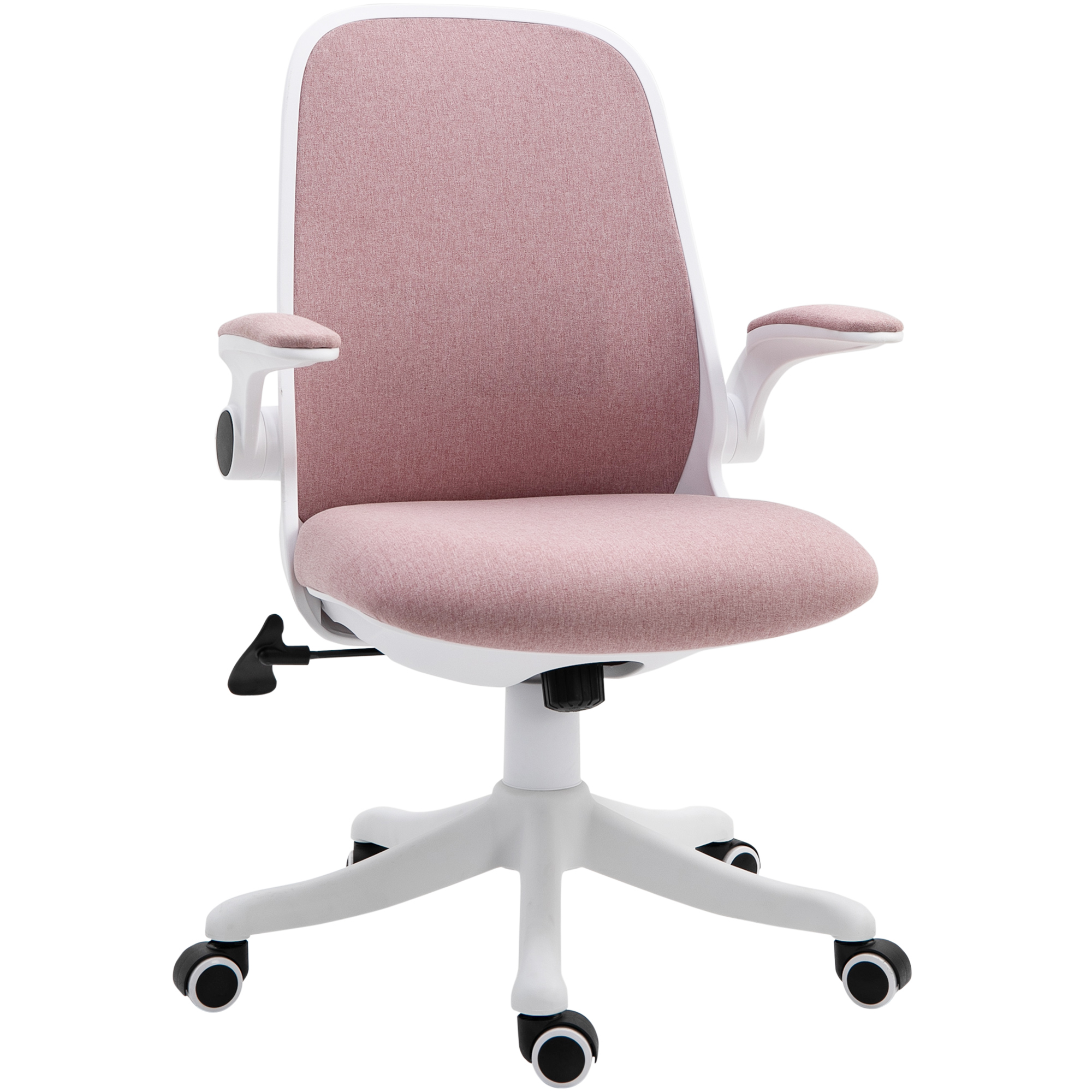 Silla de escritorio para niña ELENA, rosa con brazos elevables y soporte lumbar