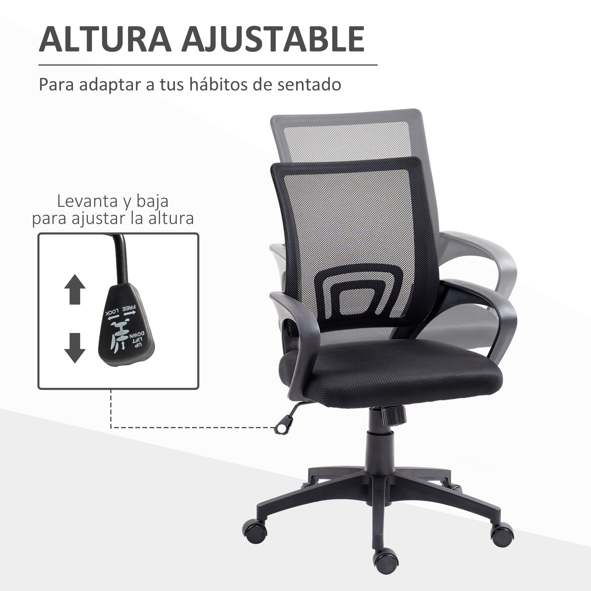 Silla de estudio IRIS con altura regulable