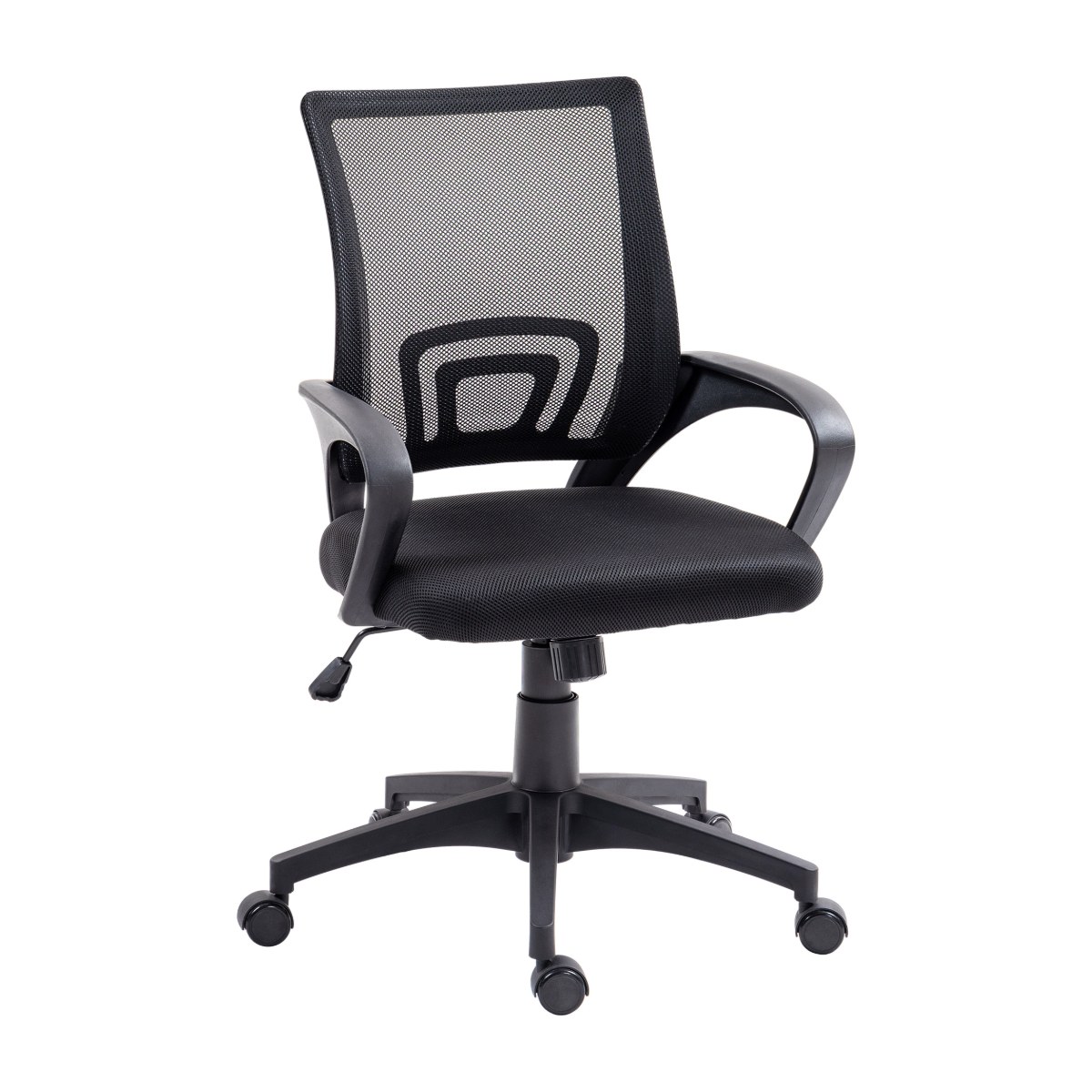 Silla de estudio IRIS de malla transpirable, color negro