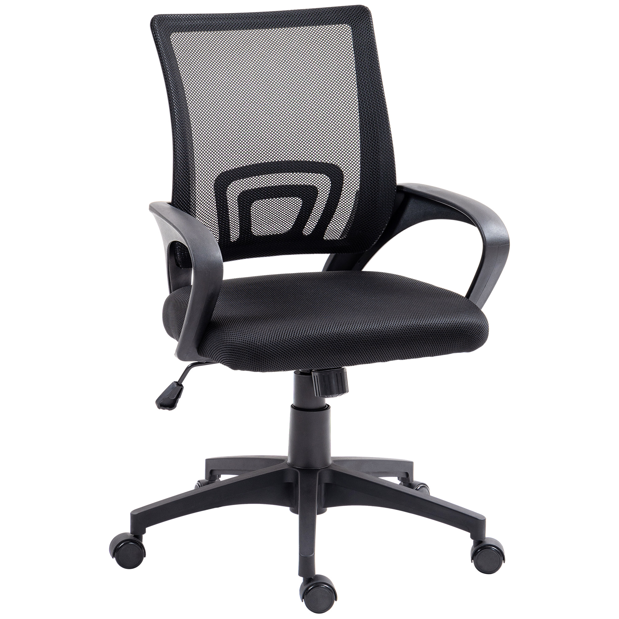 Silla de estudio IRIS de malla transpirable, color negro