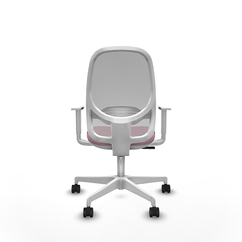 Silla LOTTO White ergonómica con malla gris ideal para estudio en casa