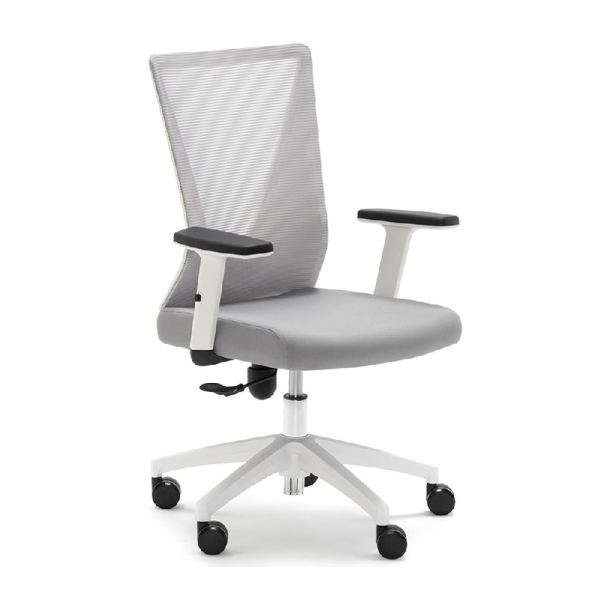 Silla TIRANA Euromof blanca-gris - silla ergónomica con malla transpirable