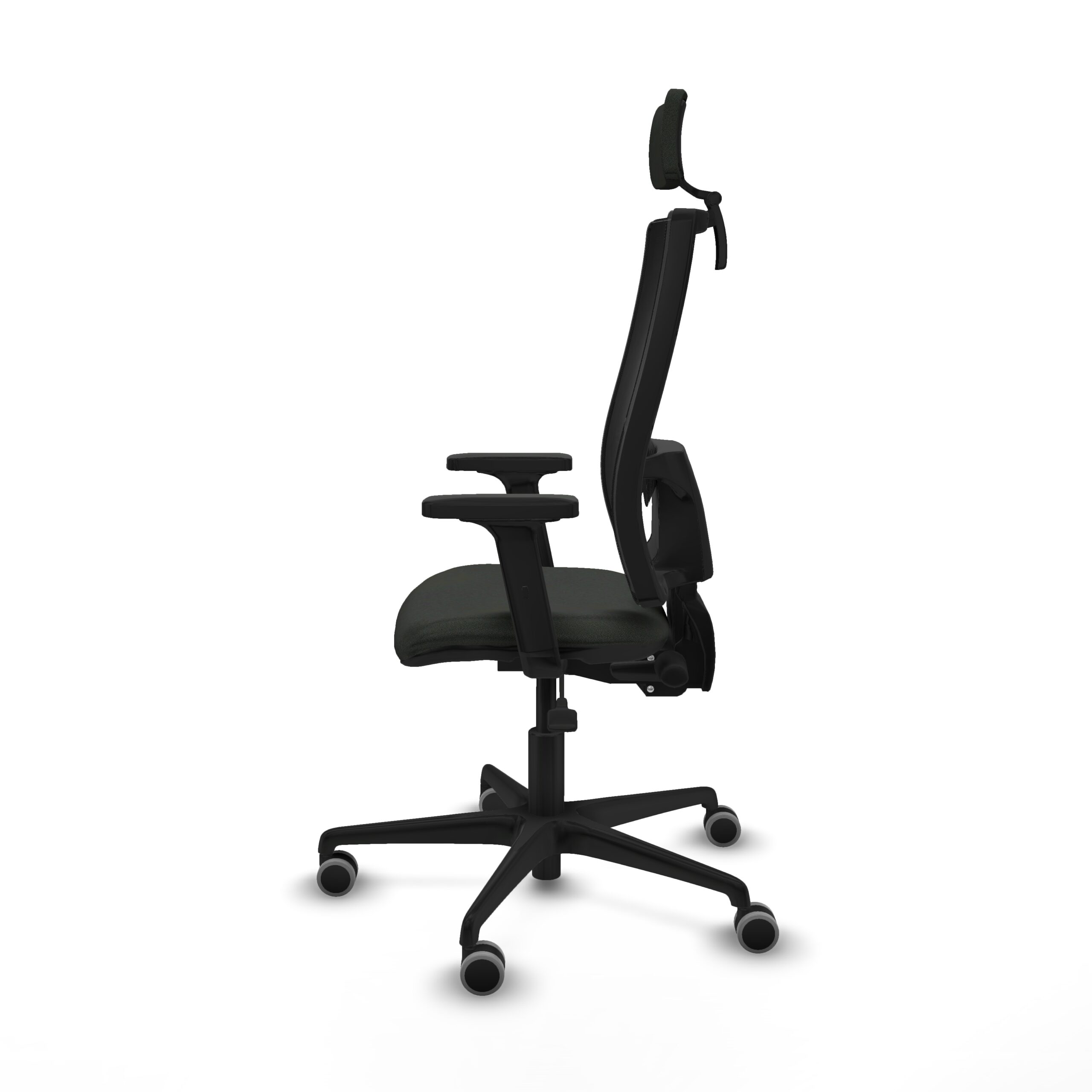 Silla ergonómica ONDA con cabezal regulable, vista lateral