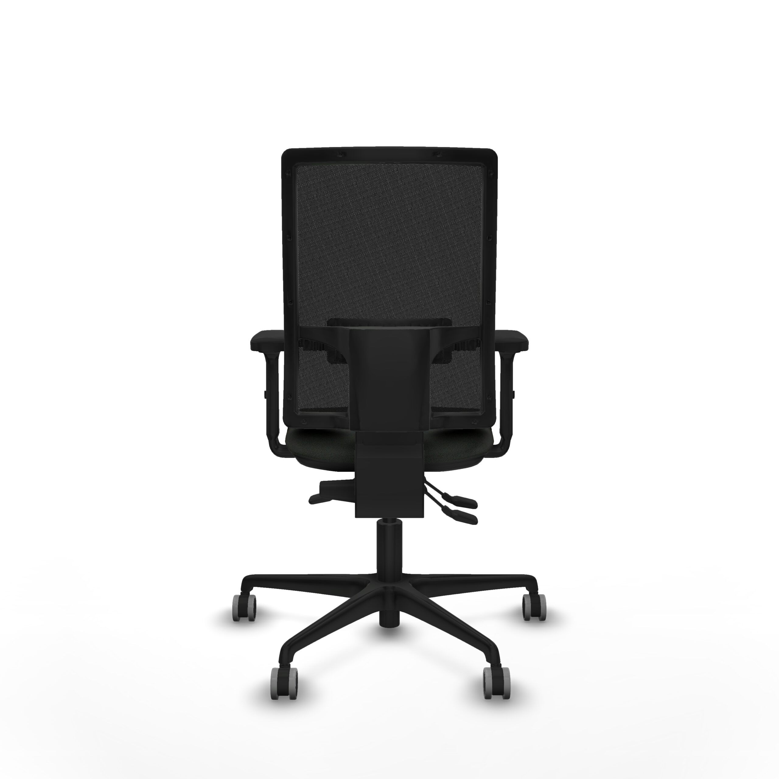 Respaldo de malla de la silla ergonómica ONDA negra, vista trasera