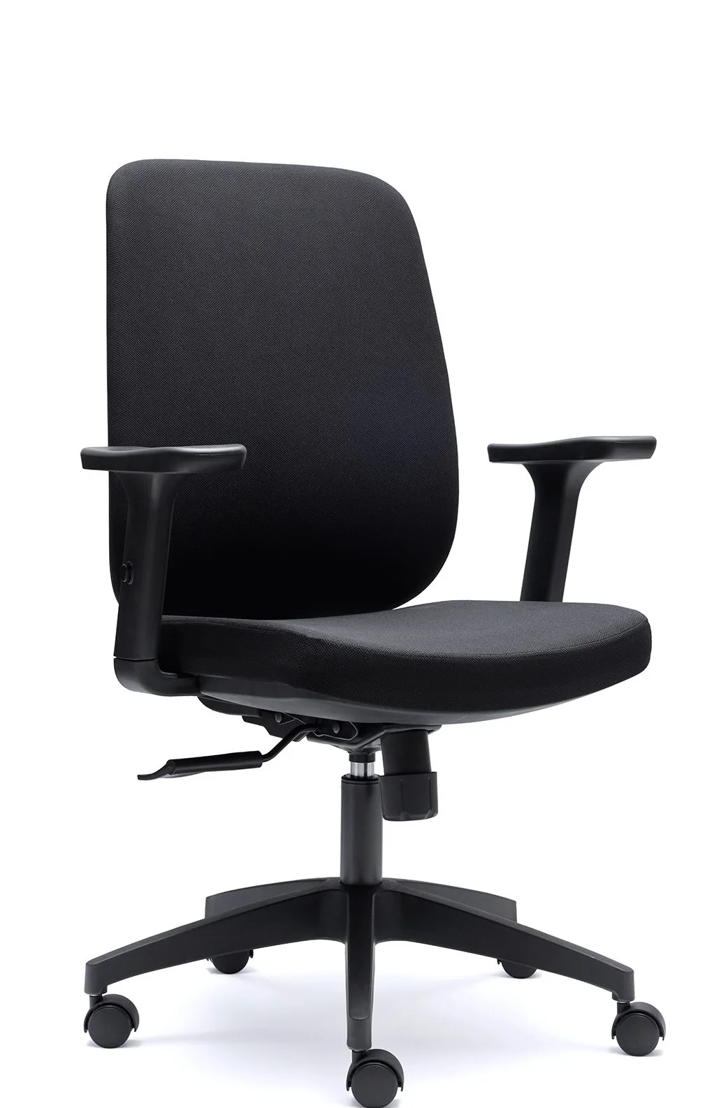 Silla TORINO de Euromof con respaldo tapizado envolvente y brazos 1D