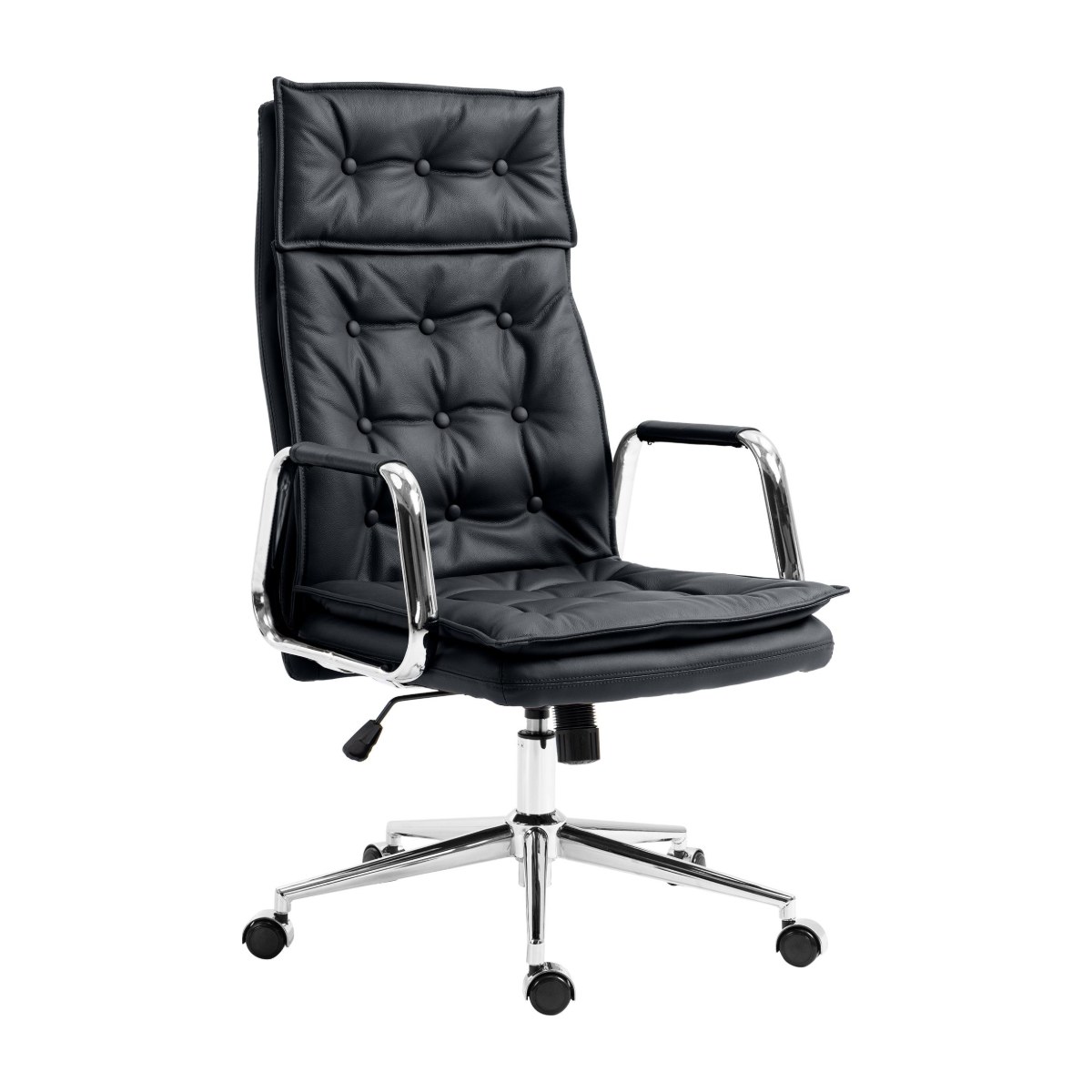 Sillón capitoné de oficina RIBAGORZA en negro