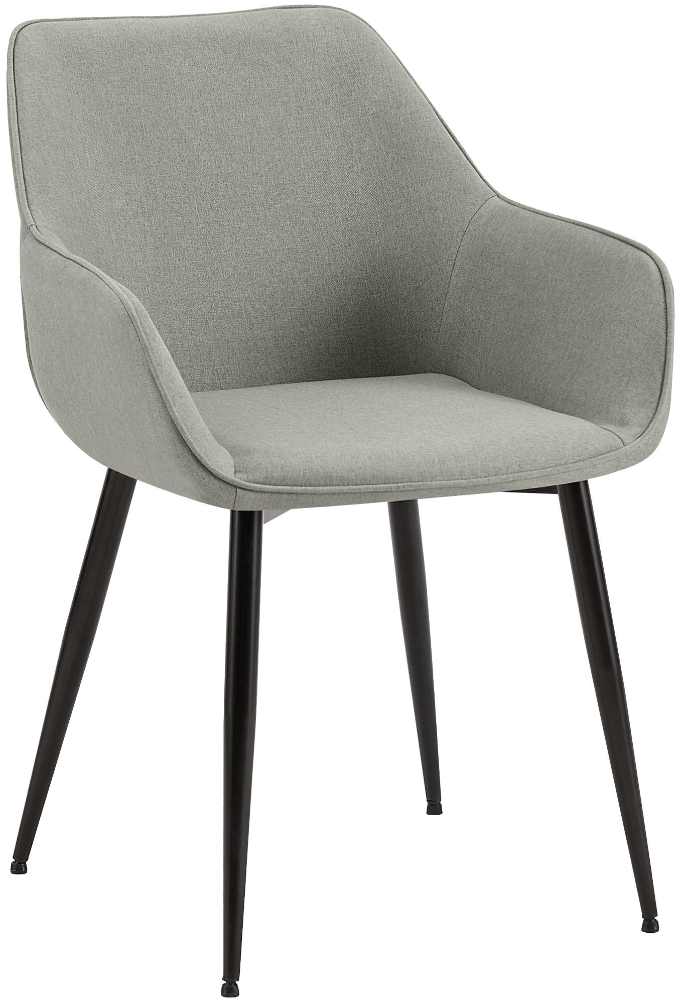 Sillón de comedor tapizado AÍNSA en gris claro