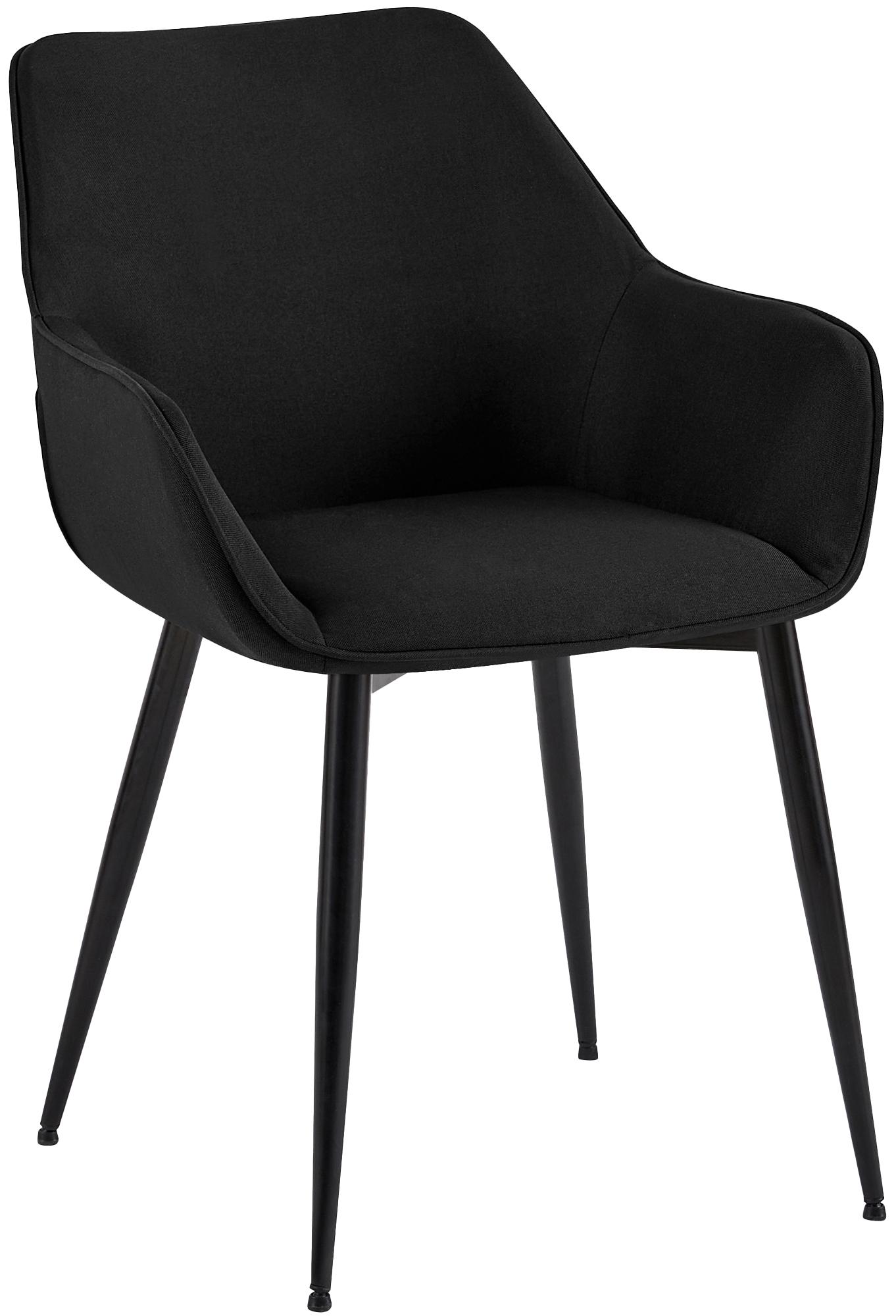 Sillón de comedor tapizado AÍNSA en negro