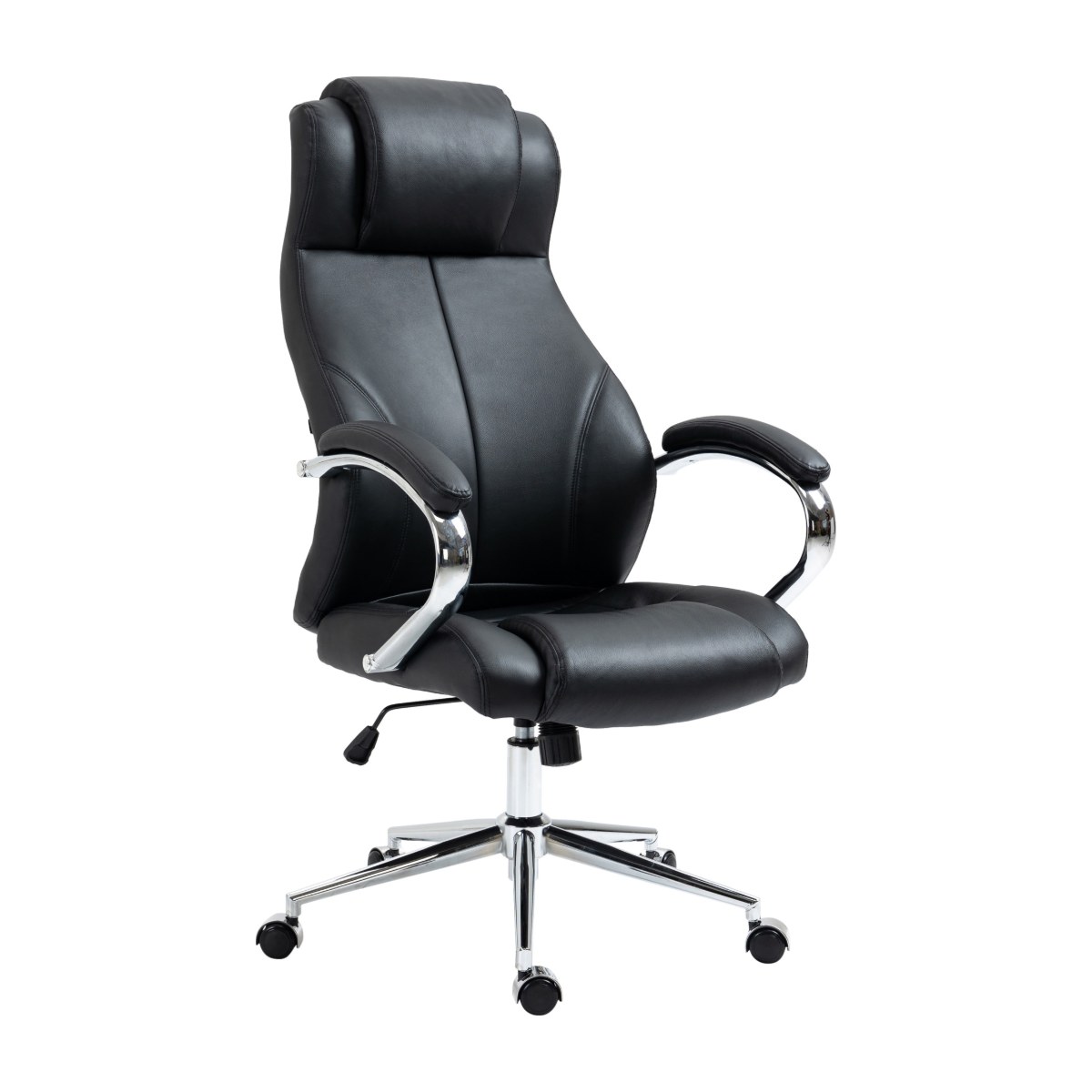 Sillón de dirección de piel MONEGROS en negro