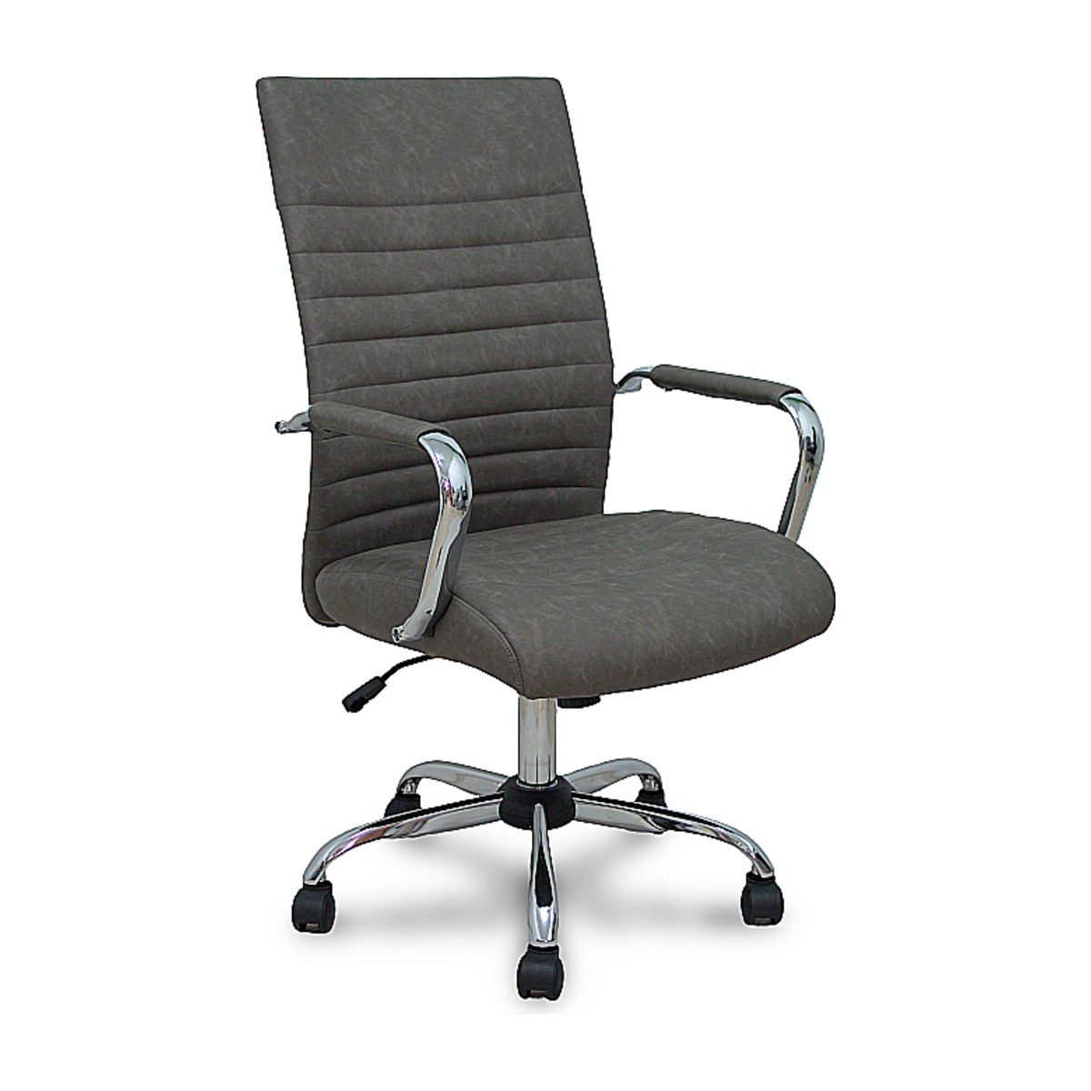 Respaldo ergonómico y tapicería gris del sillón Astro