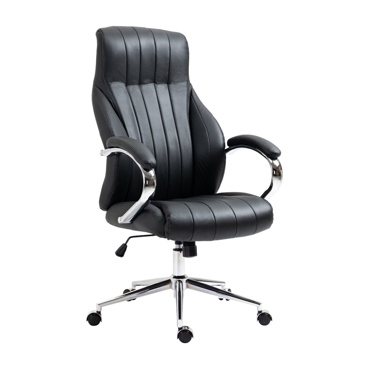 Sillón de piel para despacho MAESTRAZGO en negro