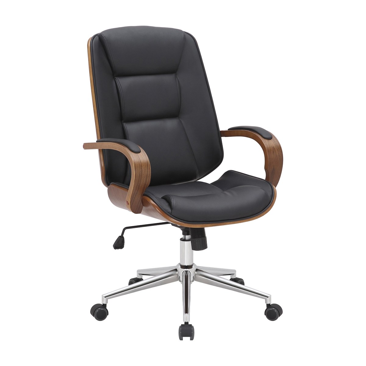 Sillón ejecutivo de madera CANFRANC en nogal y negro