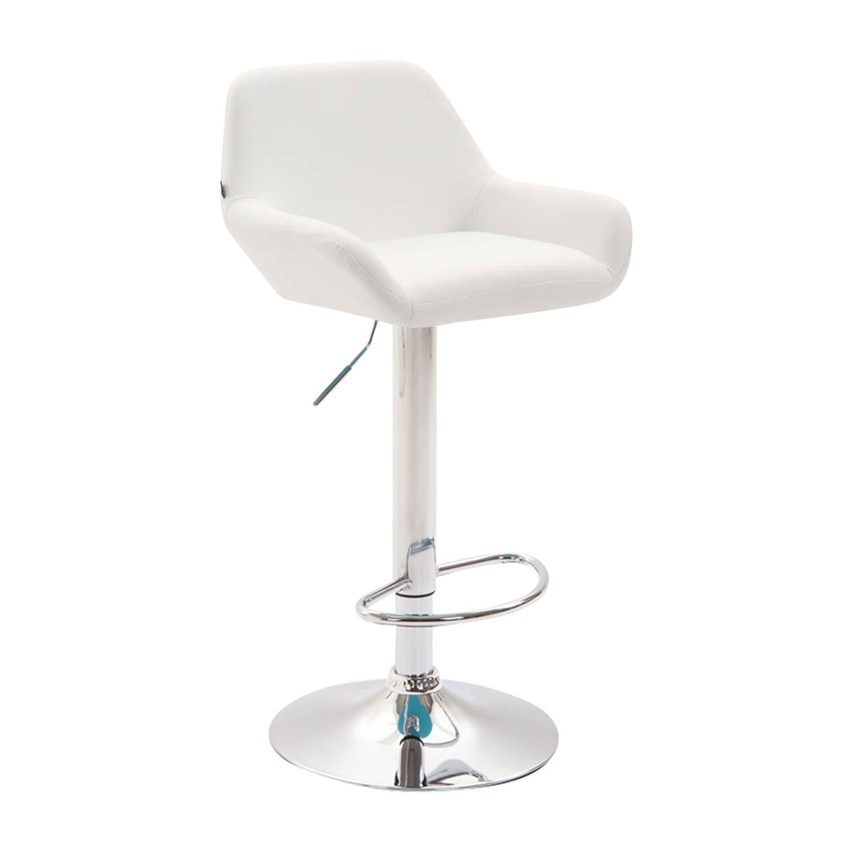 Taburete alto con reposabrazos BIESCAS color blanco