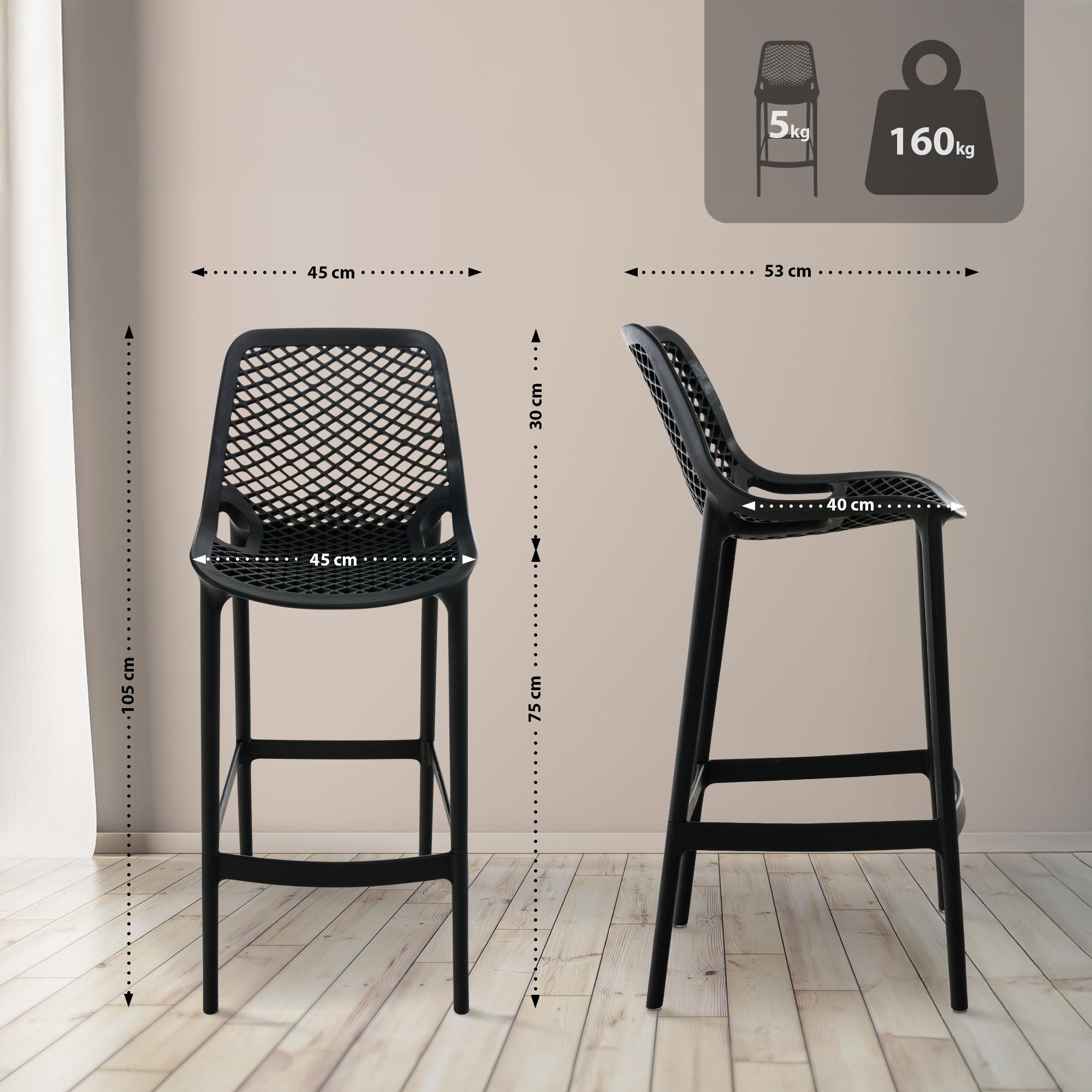 Taburete alto de exterior SALLENT: detalle