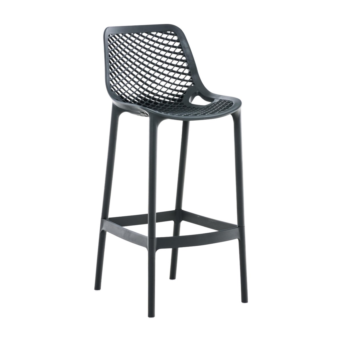 Taburete alto de exterior SALLENT color gris oscuro