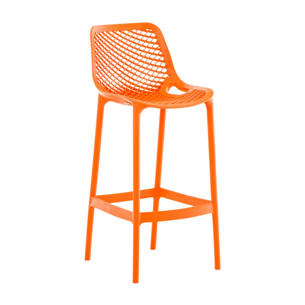 Taburete alto de exterior SALLENT color naranja