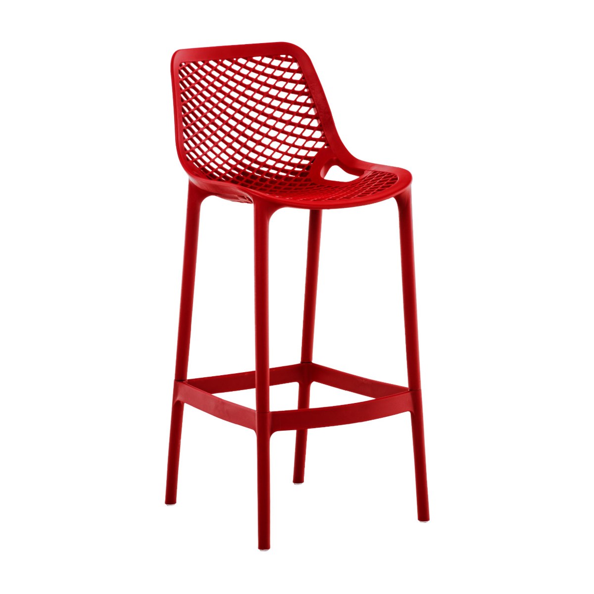 Taburete alto de exterior SALLENT color rojo