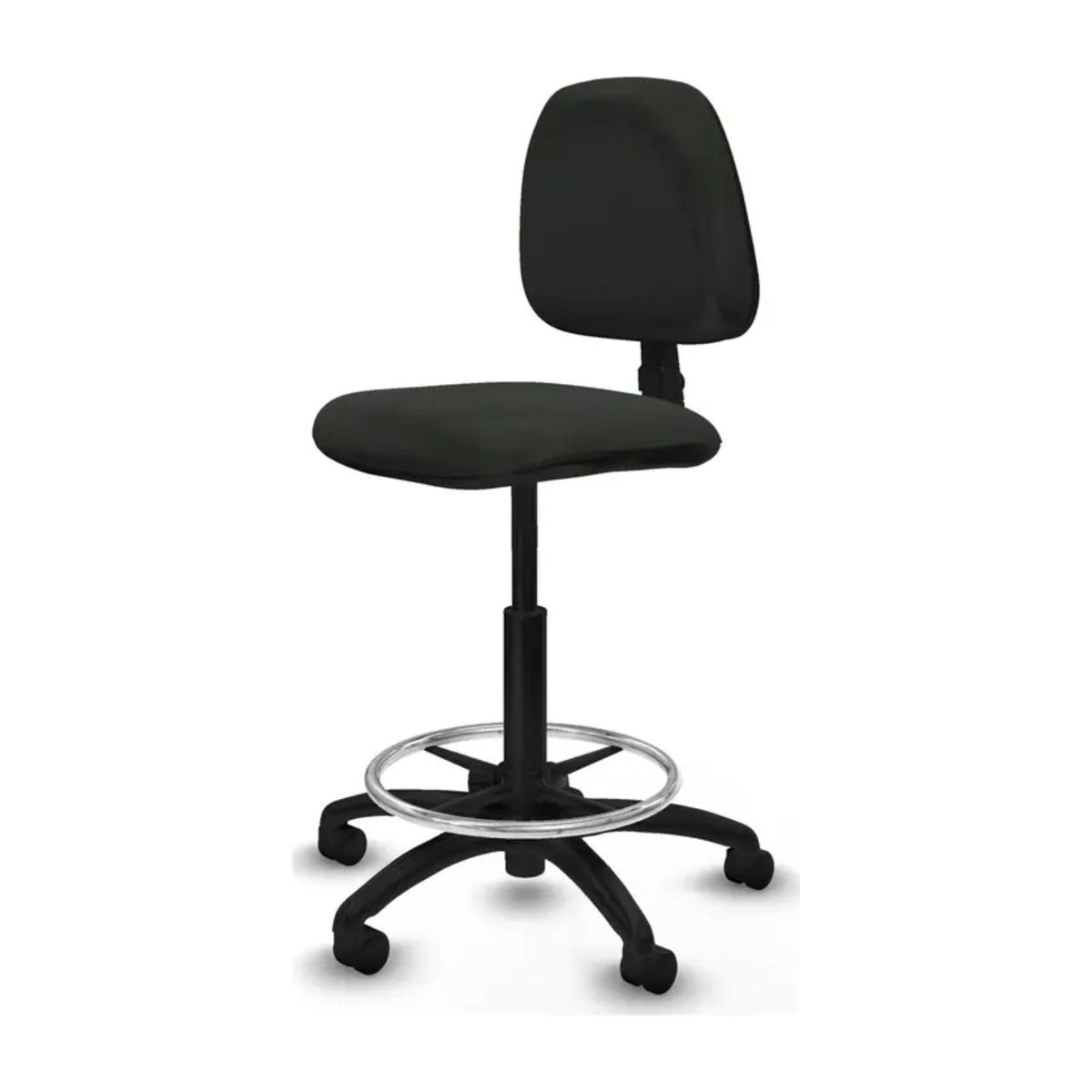 Taburete ergonómico con respaldo PADUA negro