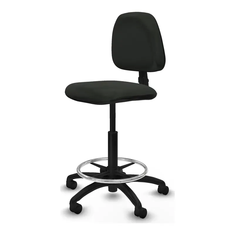 Taburete ergonómico con respaldo PADUA negro
