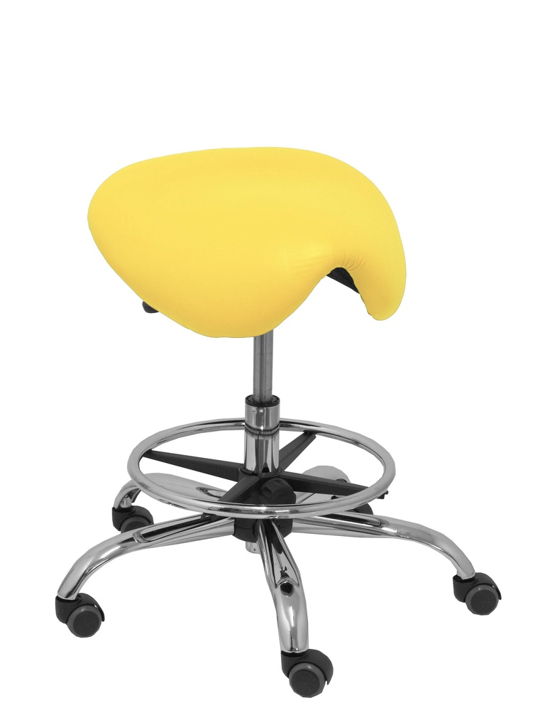 Taburete sillín ergonómico RÍMINI amarillo