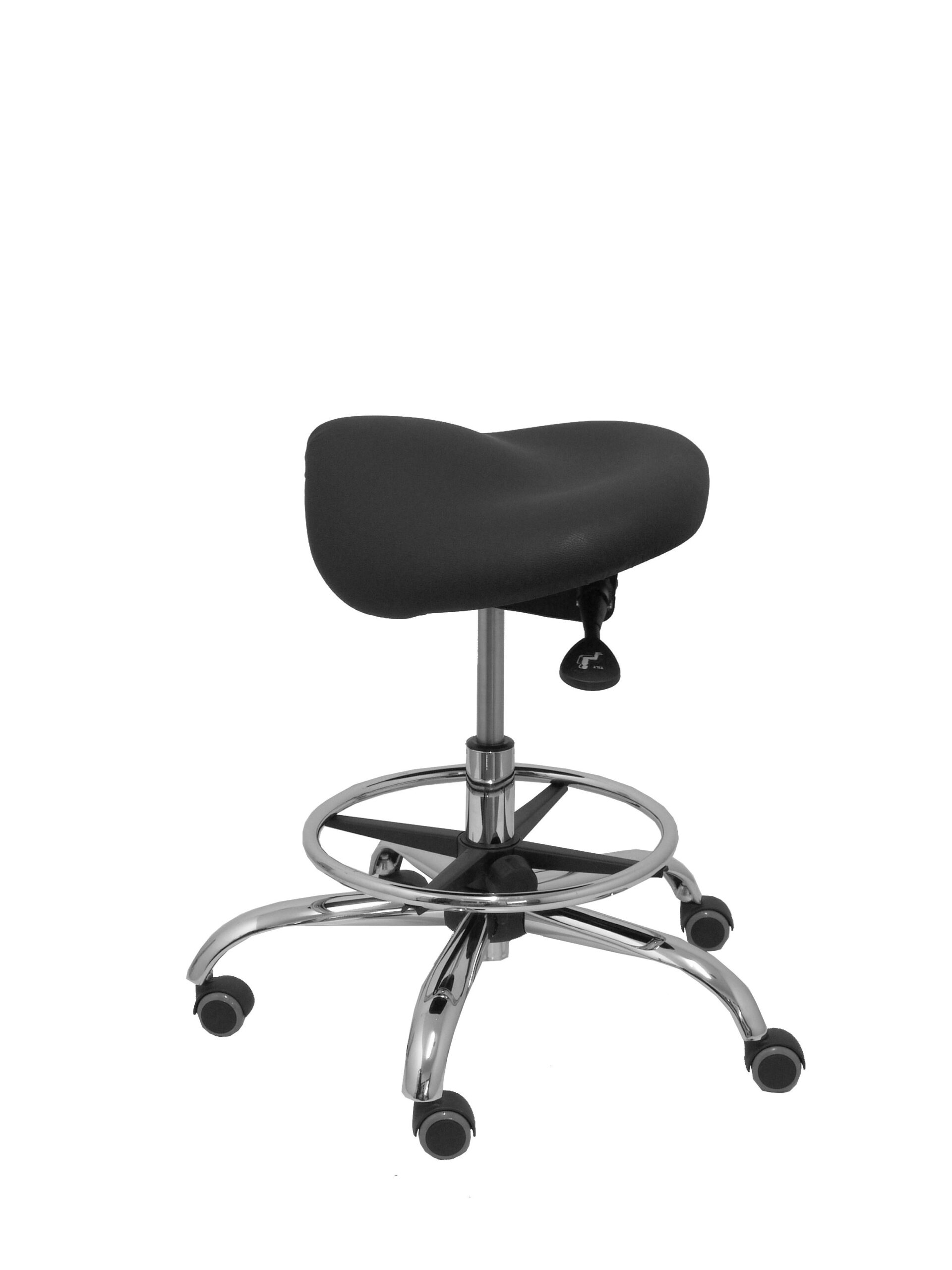Taburete sillín ergonómico RÍMINI vista lateral